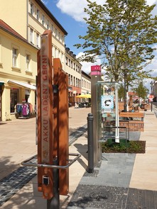 E-Bike-Ladestation in der Luckenwalder Fußgängerzone | Foto: Stadt Luckenwalde
