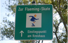 Wegweiser "Flaeming-Skate" | Foto: Pressestelle TF