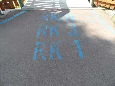 Verblasste Flaeming-Skate-Markierung | Foto: Landkreis Teltow-Fläming